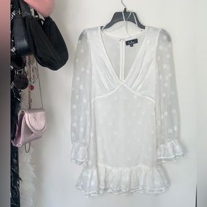 Lulus long sleeve white dress